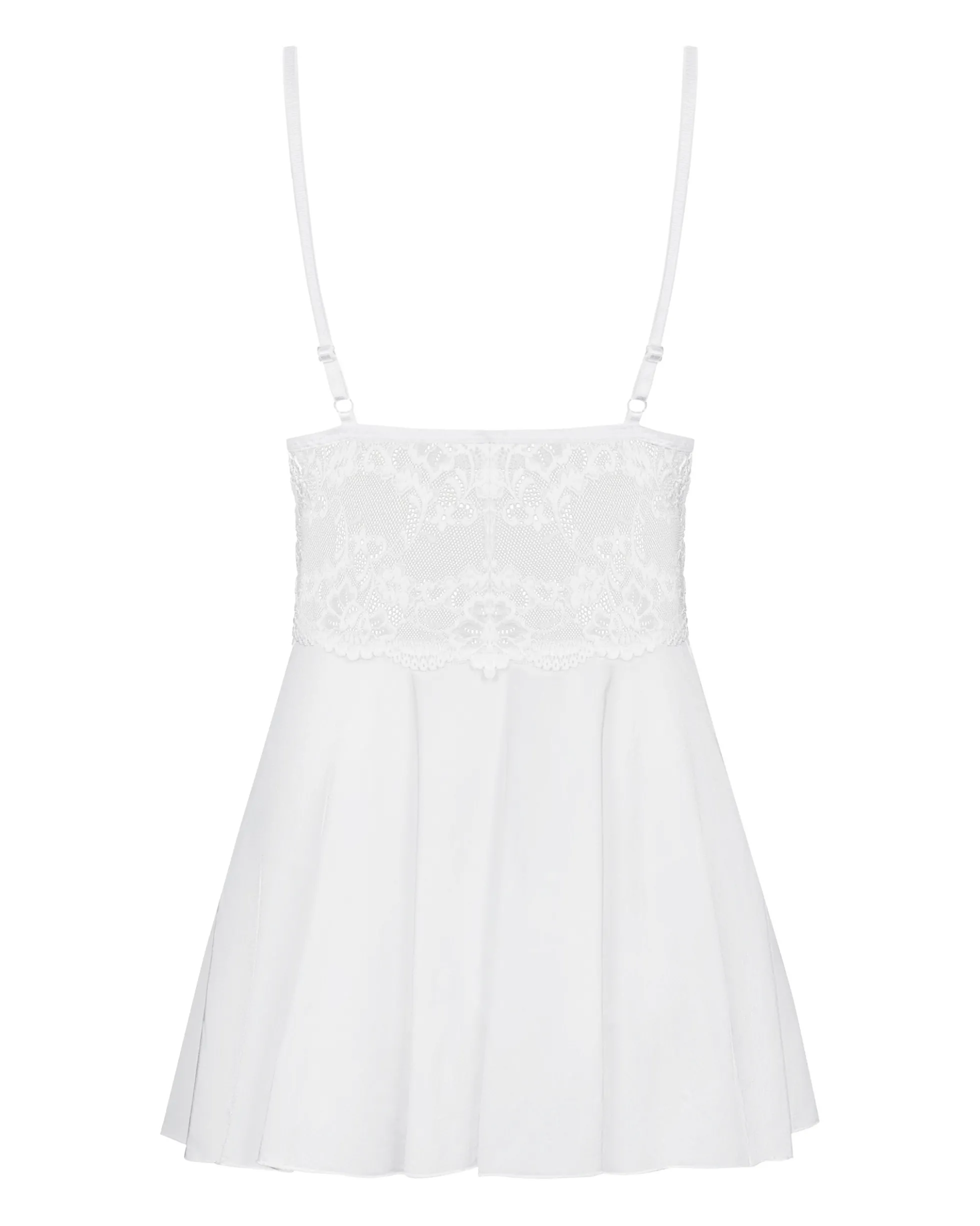 Biała babydoll i stringi