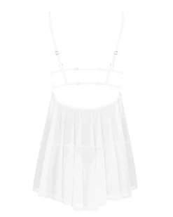 Biała babydoll i stringi