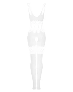 Białe bodystocking