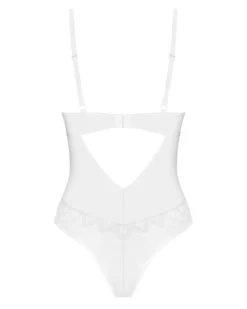 Białe, koronkowe body