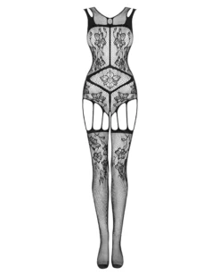 Bodystockig z kwiatowym wzorem