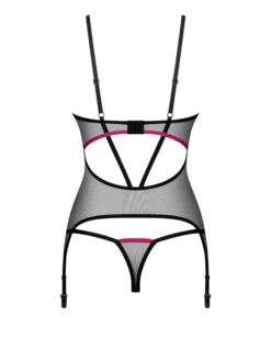 Czarny gorset i stringi