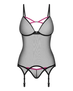 Czarny gorset i stringi