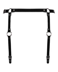 Czarny pas do pończoch harness