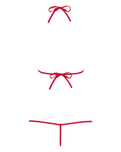 Czerwone body z gipiurowym zdobieniem