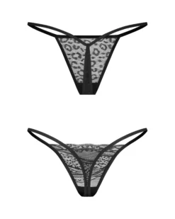 Dwupak czarnych stringów