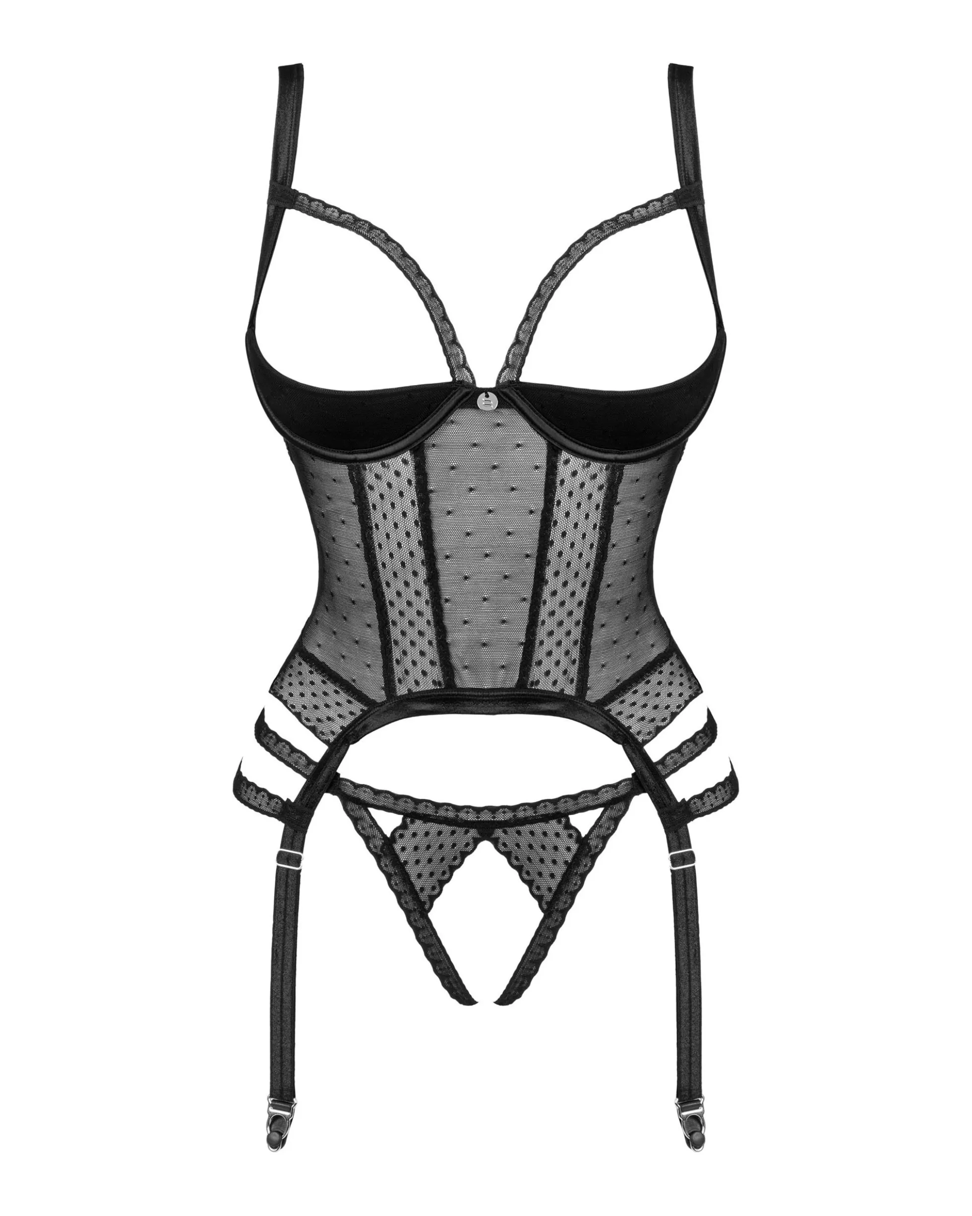 Gorset i otwarte stringi