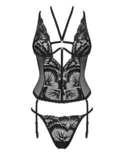Koronkowy gorset i stringi