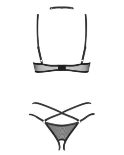 Półbiustonosz, otwarte stringi i choker