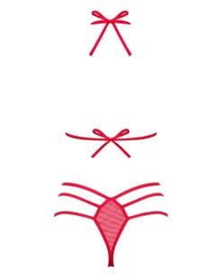 Zmysłowy, czerwony komplet